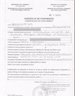 Certificat de conformité
